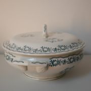 Soup bowl Saint Amand, green pattern - model 4025