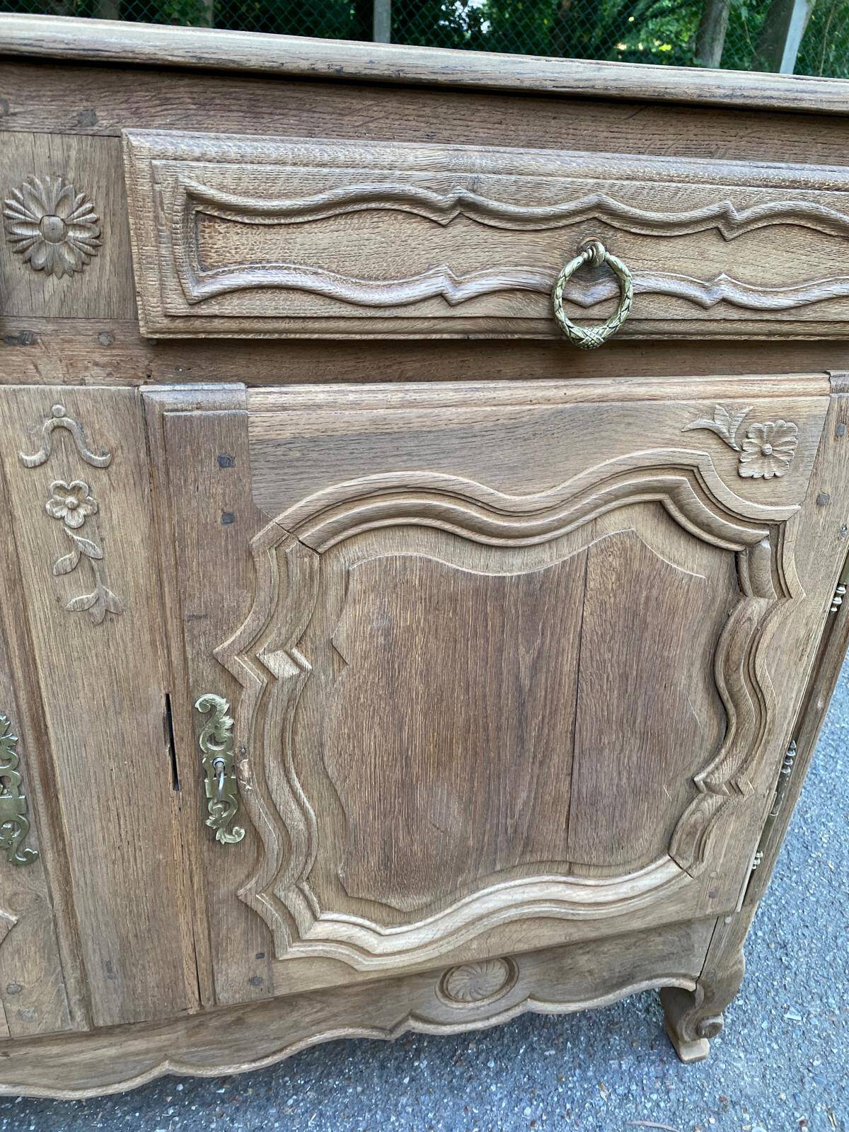 Louis XV sideboard renovated in solid oak, 18th century