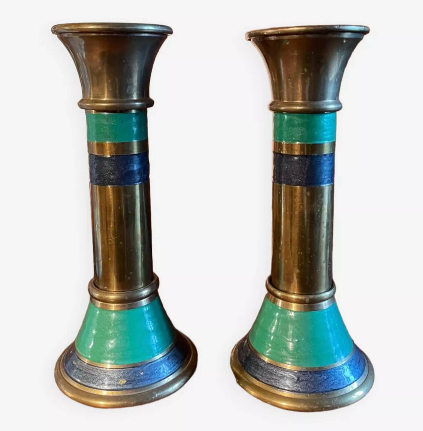 Vintage brass candle holders