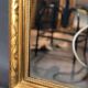 Miroir 190x80 d'époque Louis Philippe doré a la feuille d'or