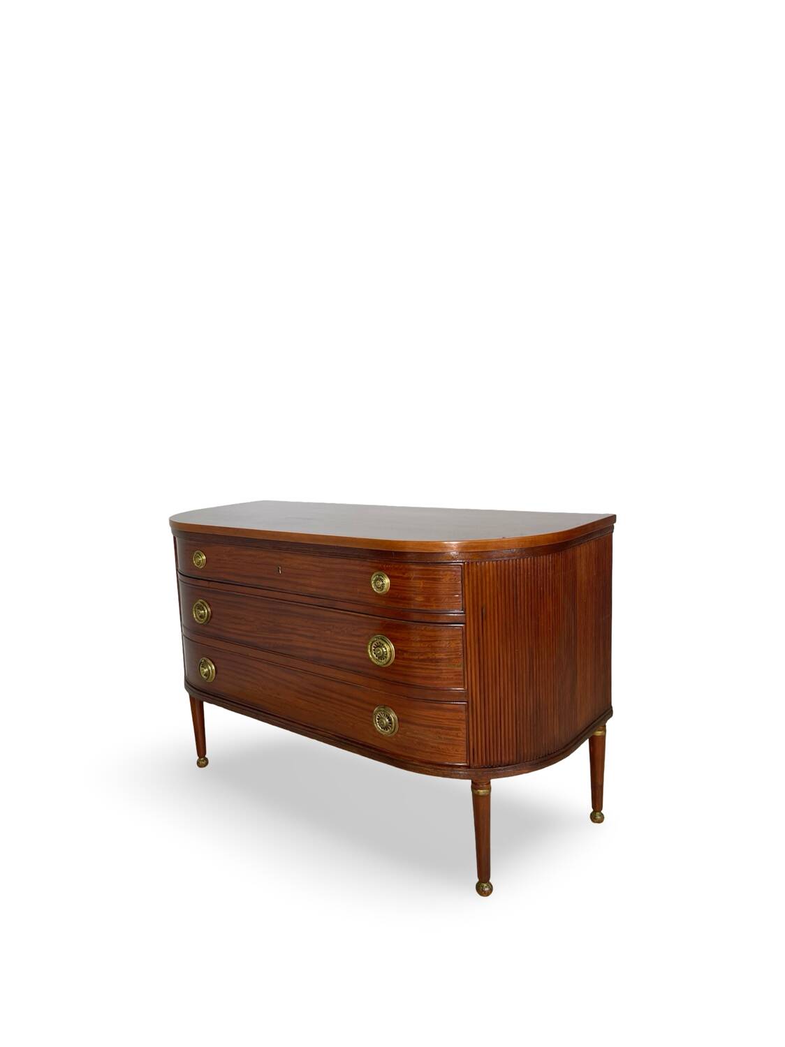 Large half-moon shaped chest of drawers/hall console, 1930s/1940s.