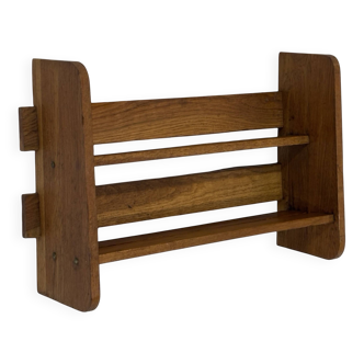 Vintage wooden standing bookcase from the 1950s