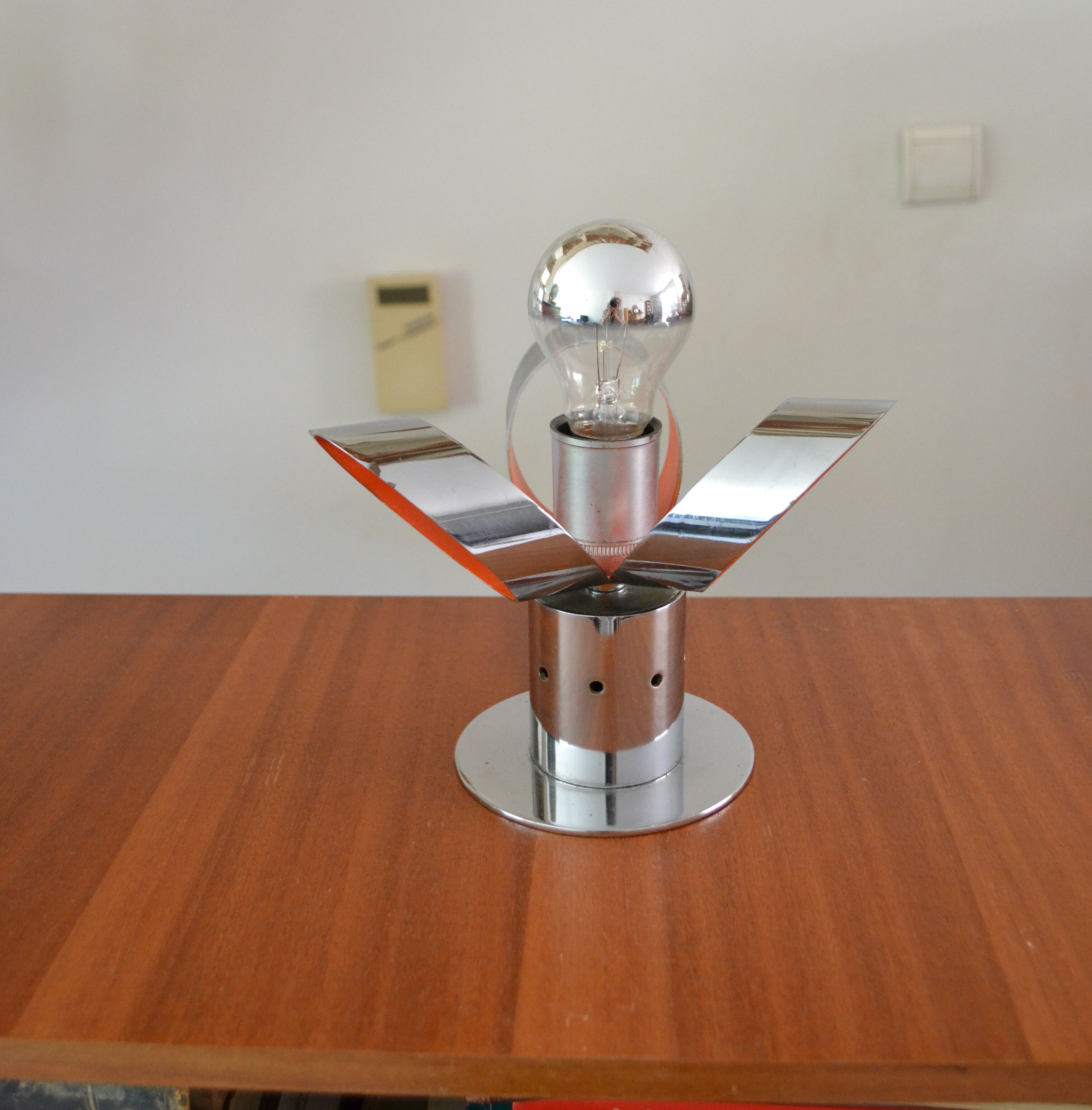 Raak flower lamp chromed metal