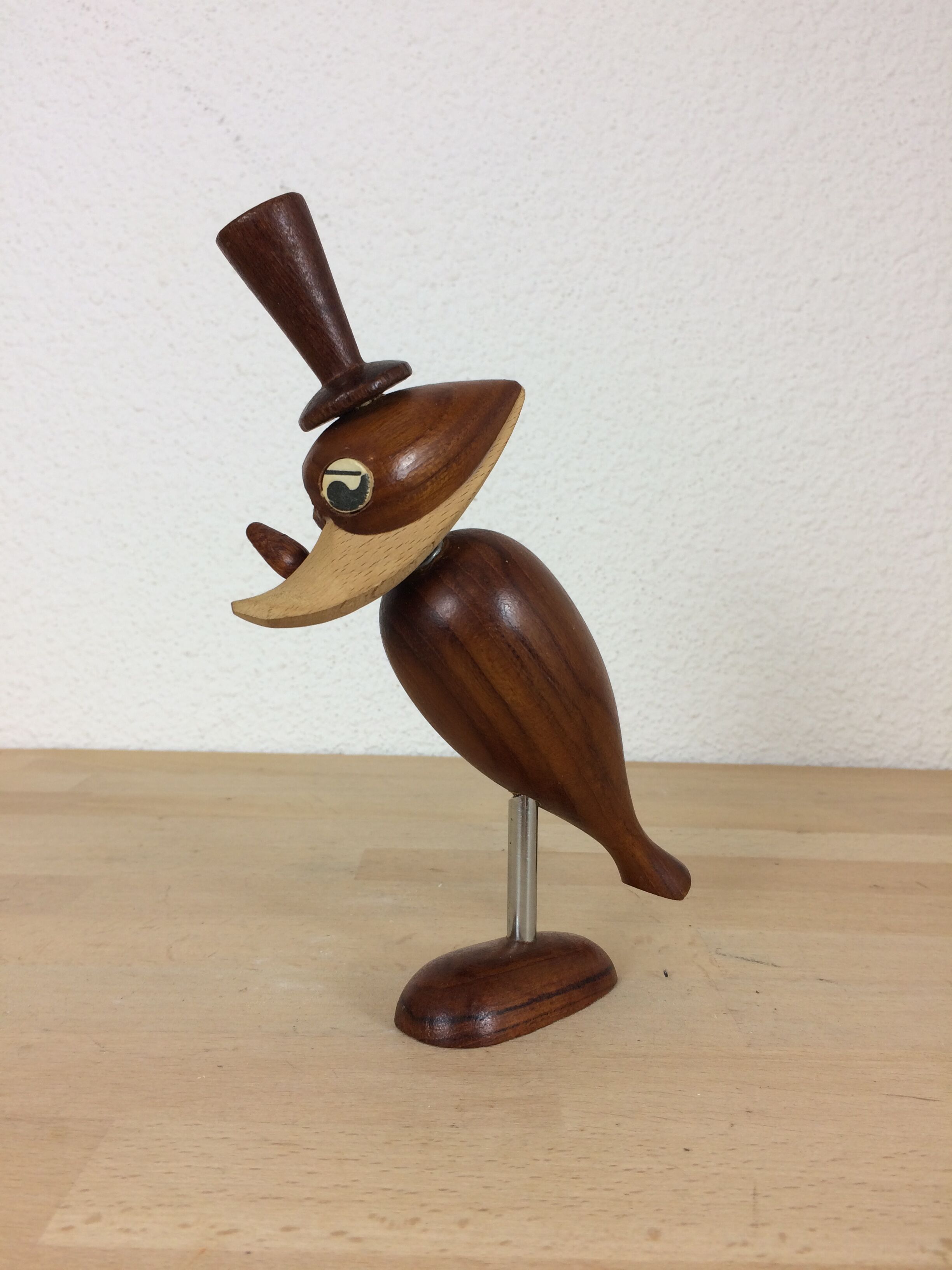 Bottle opener and teak bird cork by Hans Bolling, Scandinavian