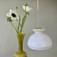 Vintage white opaline lampshade pendant light