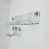 Set of Grohe ice glass bathroom set towel hanger, soap tray and plateau