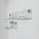 Set of Grohe ice glass bathroom set towel hanger, soap tray and plateau