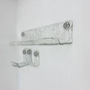 Set of Grohe ice glass bathroom set towel hanger, soap tray and plateau