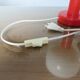 Red lacquered wood lamp and light diffuser in perspex 1980