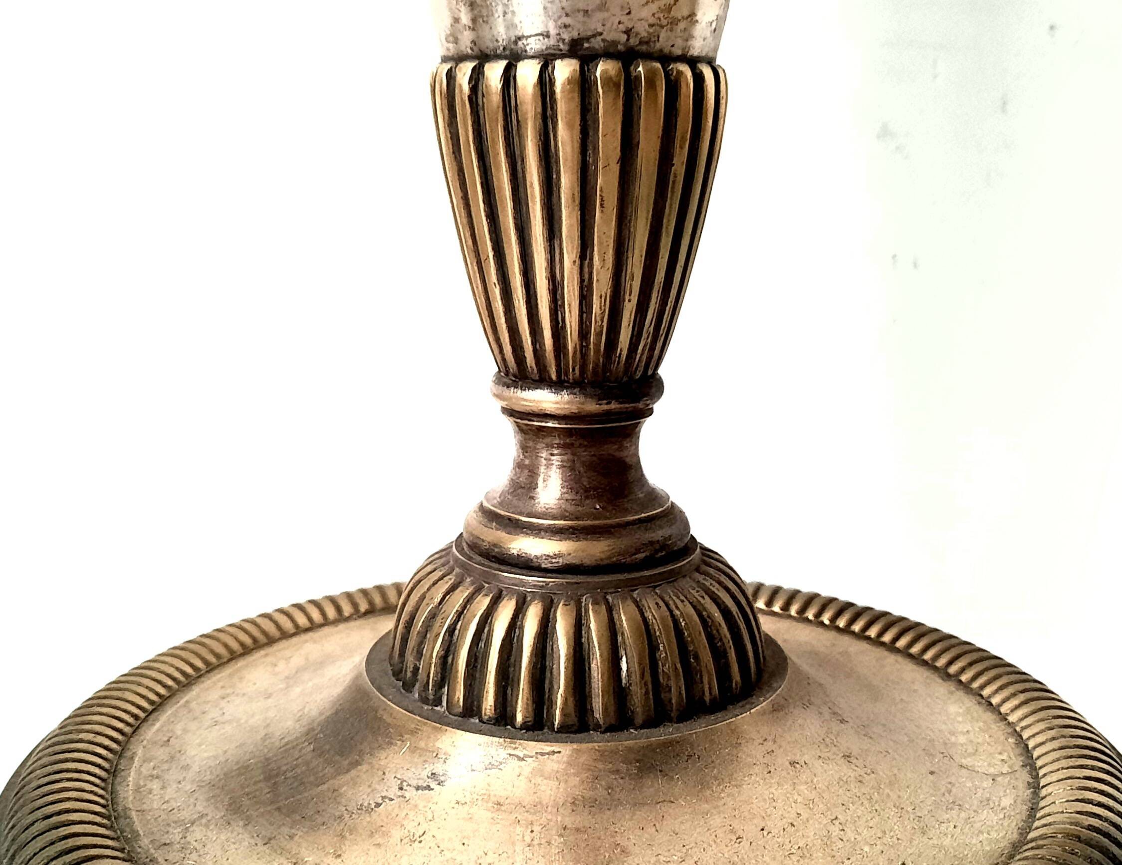 Table lamp in silvered bronze - French work from the Art Deco period attributed to Maurice Dufrène