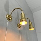 Brass flexible wall lamps, set of 2, 1960’s