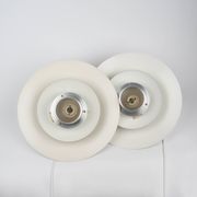Pair of Danish vintage pendant lamps Volga by Kurt Wiborg, Jeka, 1980s