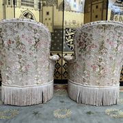 Paire de fauteuils chauffeuses Napoléon III