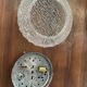 Plafonnier rond en verre vintage 24cm