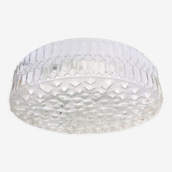 Large frosted glass hubnail glass flush mount light lamp