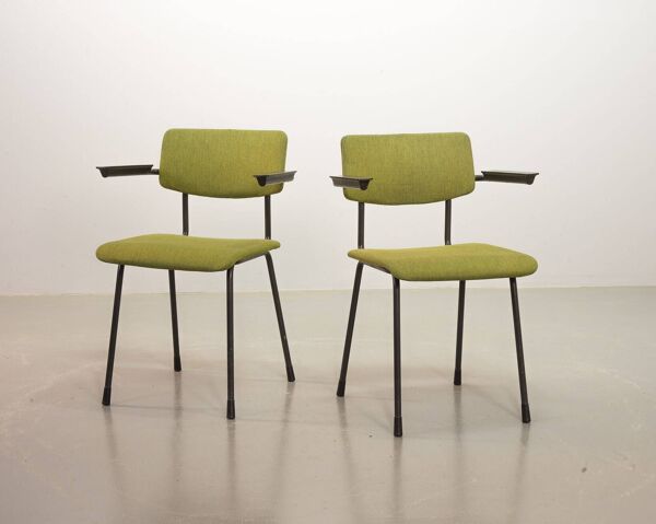 6 chaises de salle à manger Gispen de conception hollandaise, modèle 1235, par André Cordemeyer, années 1960