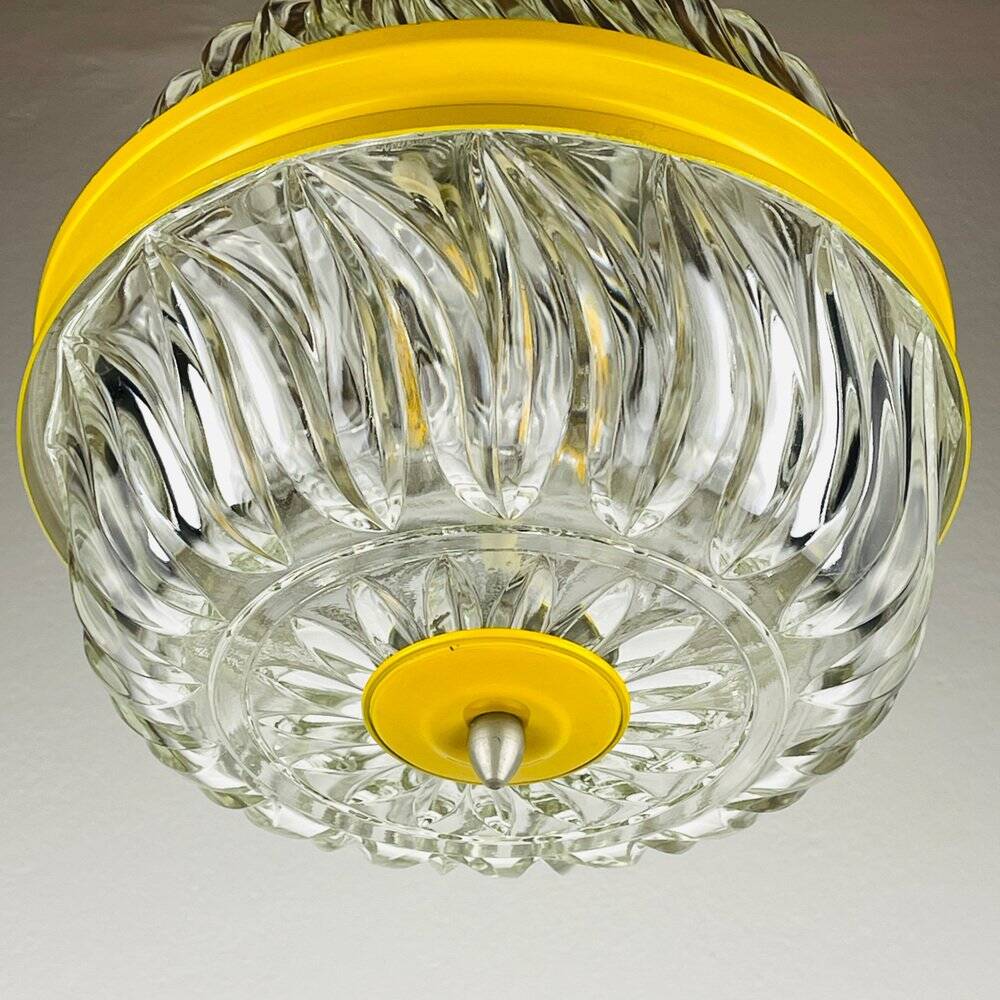 Suspension italienne jaune du milieu du siècle, années 1960