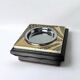 Brutalist wood and resin ashtray, Italy, 1980s
