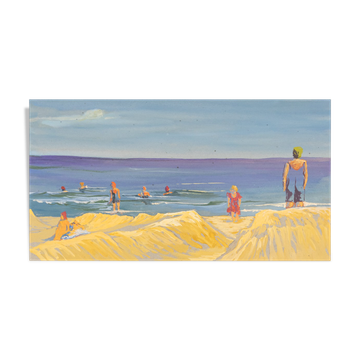 Beach, Gouache on Paper, 50 x 29 cm