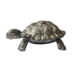 Boîte en forme de tortue en métal argenté