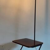 Floor lamp with magazine rack and shelf 50's