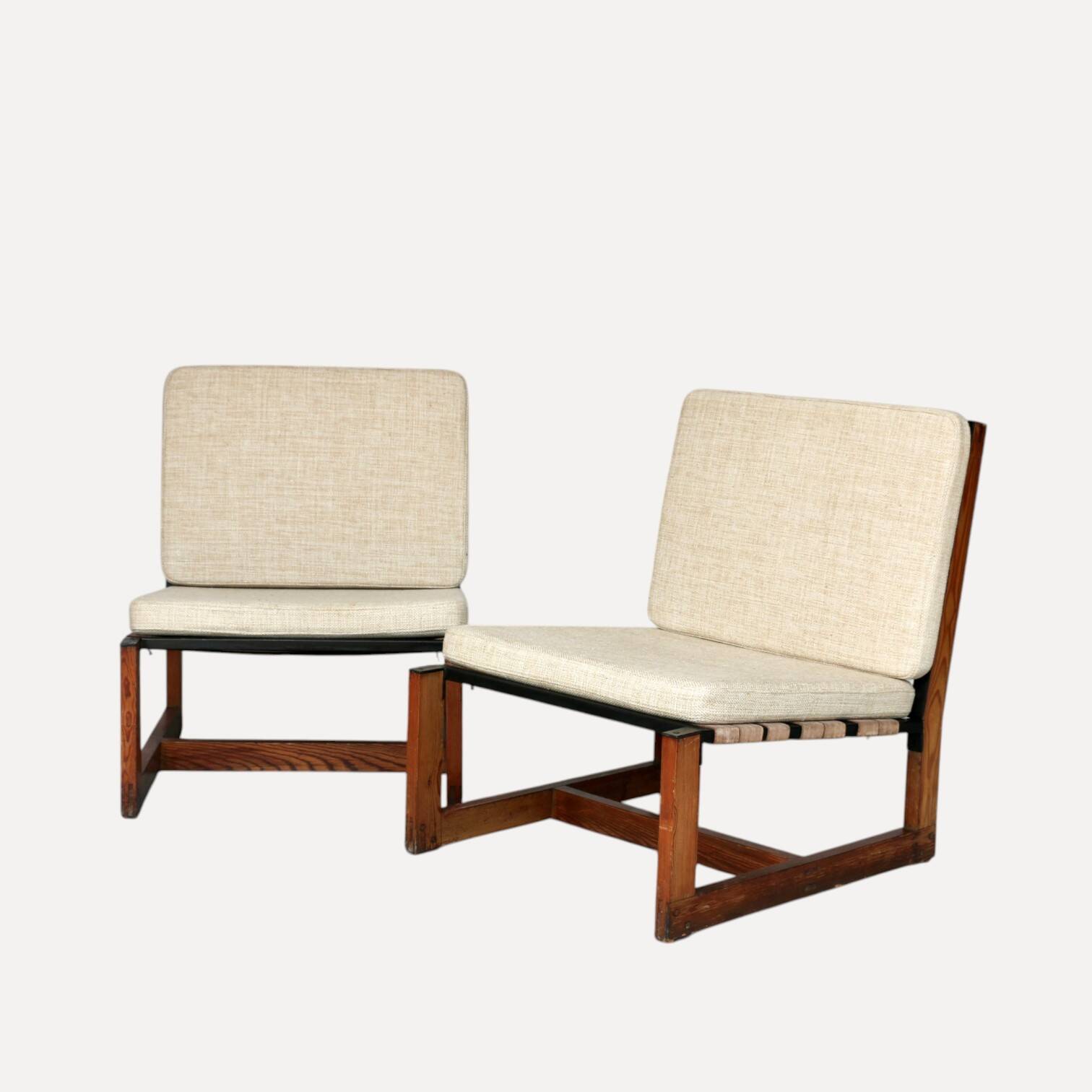 A pair of armchairs, France, 1960s.