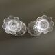 Pair of glass figure candle holders