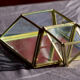 4 old glass, brass and mirror jewellery boxes
