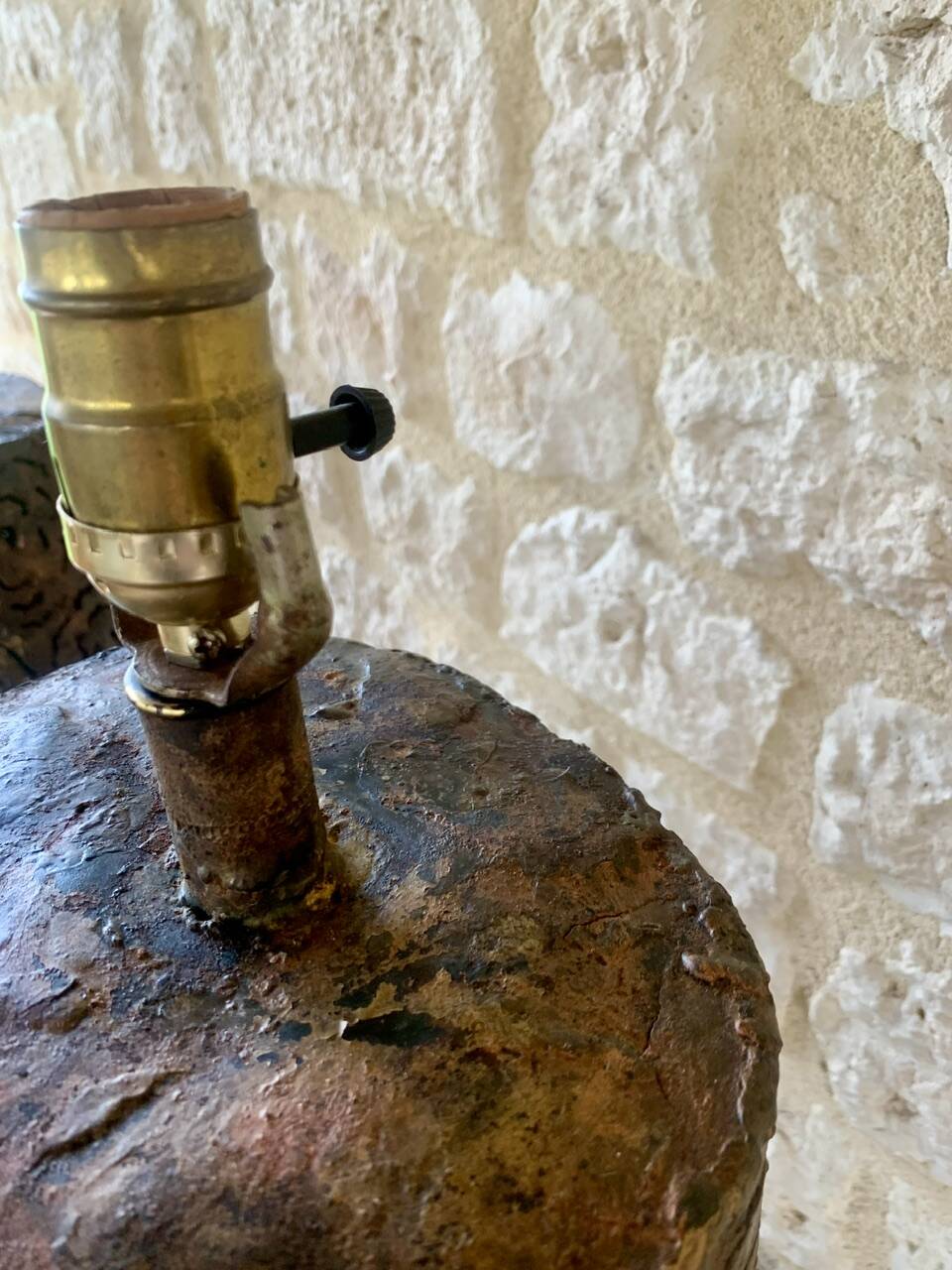 Pair of Brutalist table lamps by Irv Bramberg, 1960s