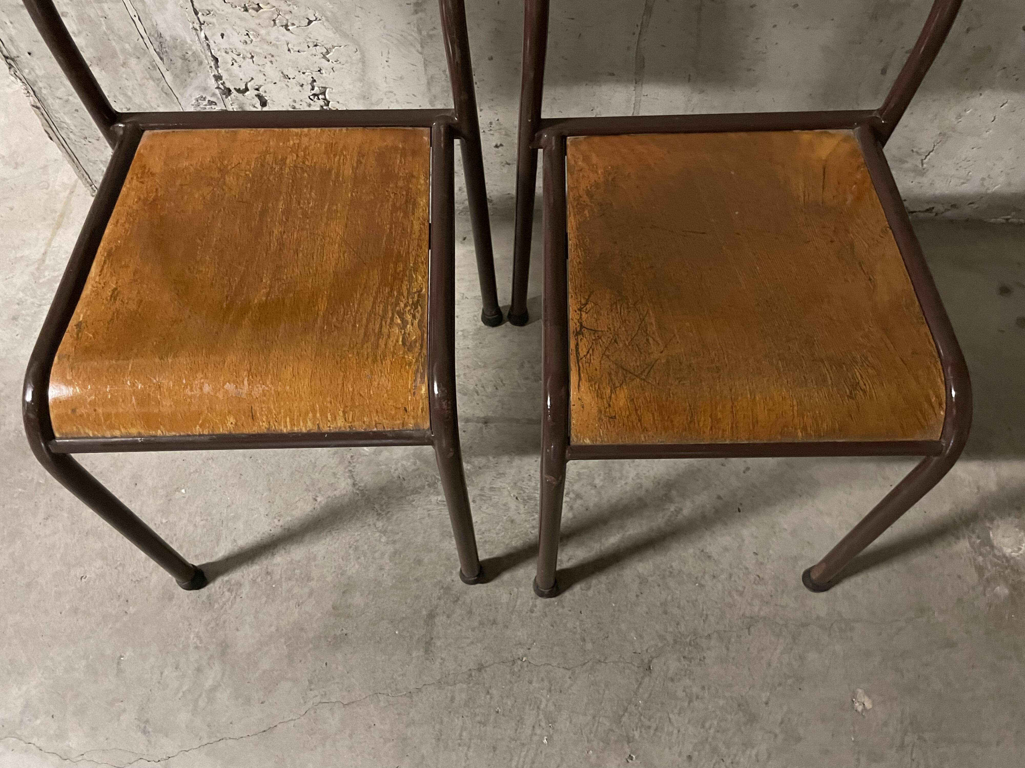 Pair of Mullca school chairs
