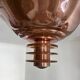 Vintage modernist chandelier, copper and glass, France 1930