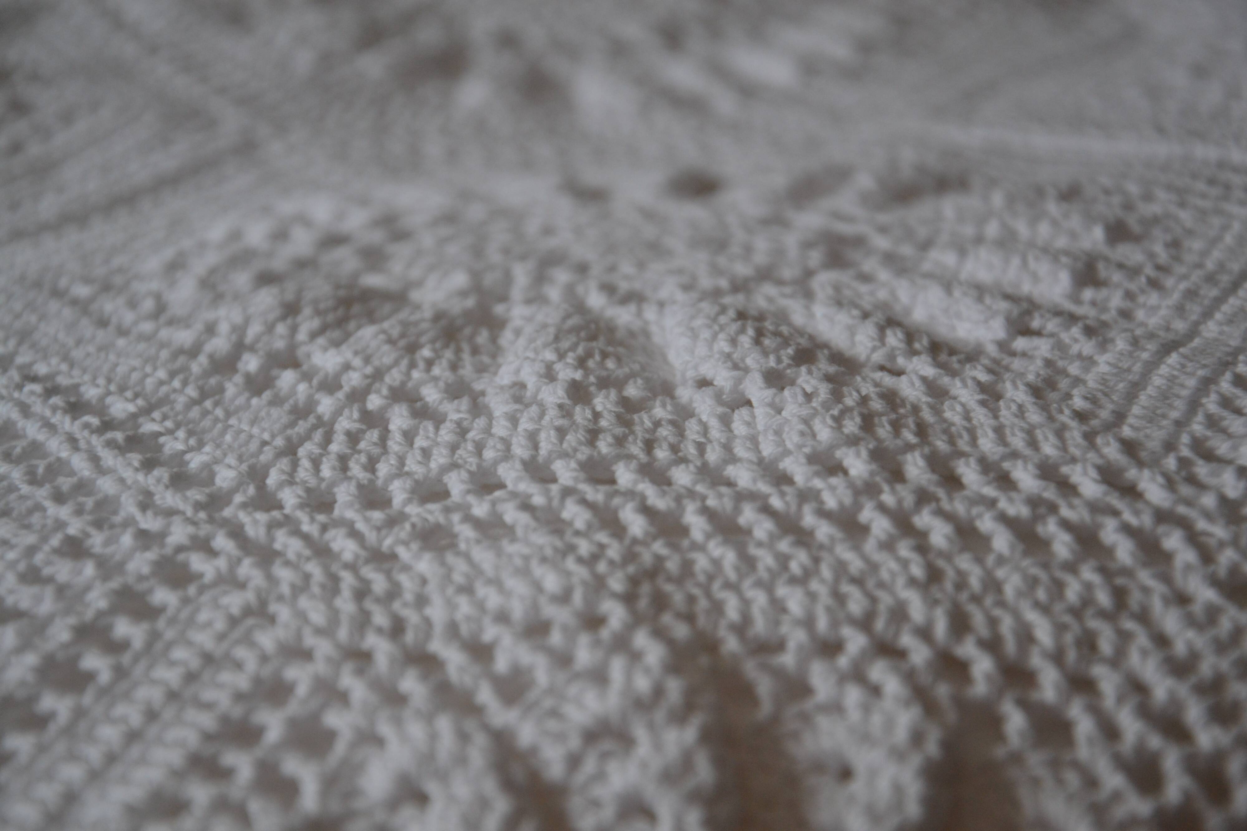 White crochet bedspread