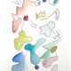 Peinture abstraite originale – composition colorée – 24 x 34 cm