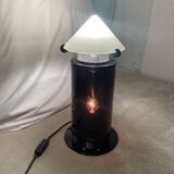 Lampe « fusée » en verre, Italie 1980