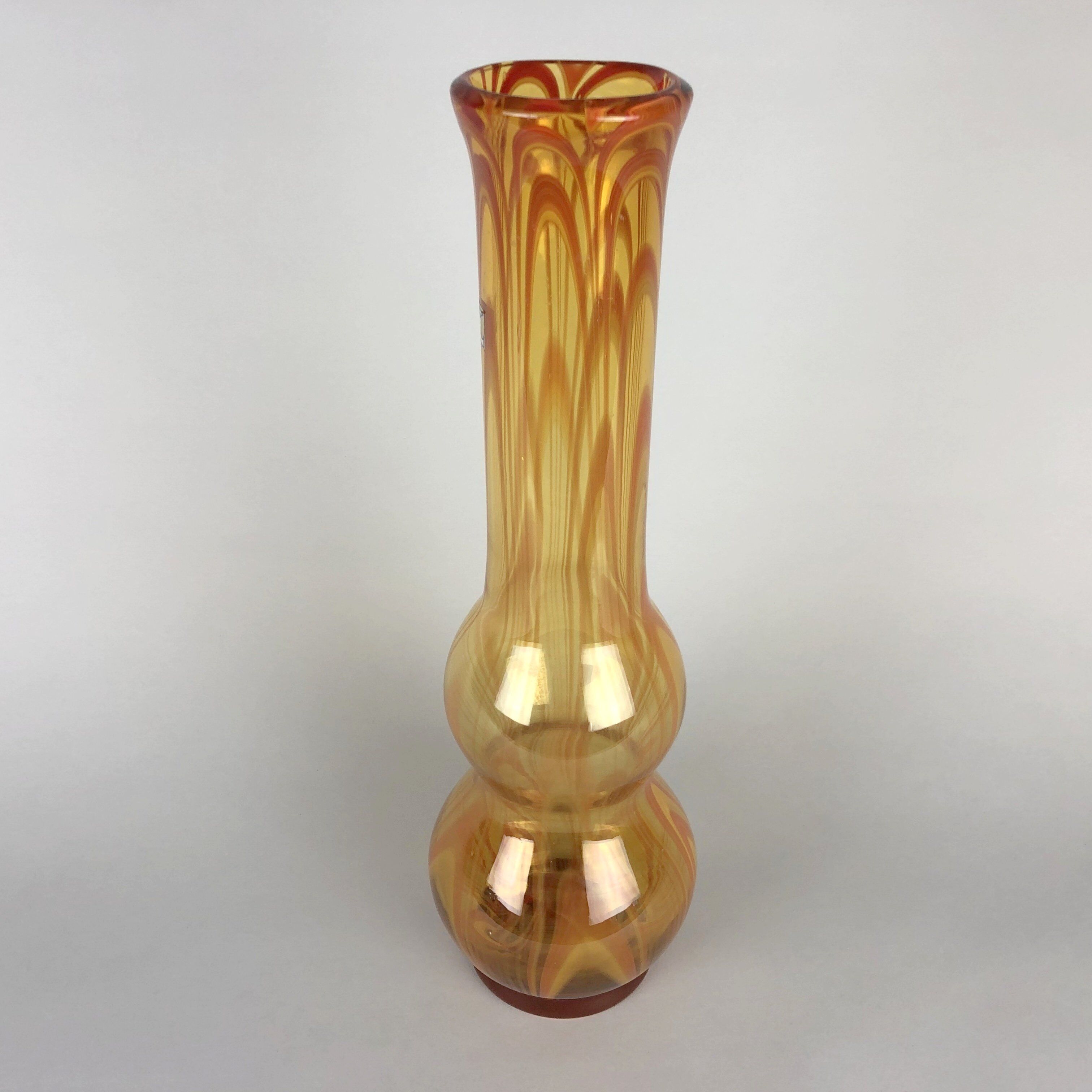 Vintage vase by Laura Glassworks Tarnow Poland 1970s