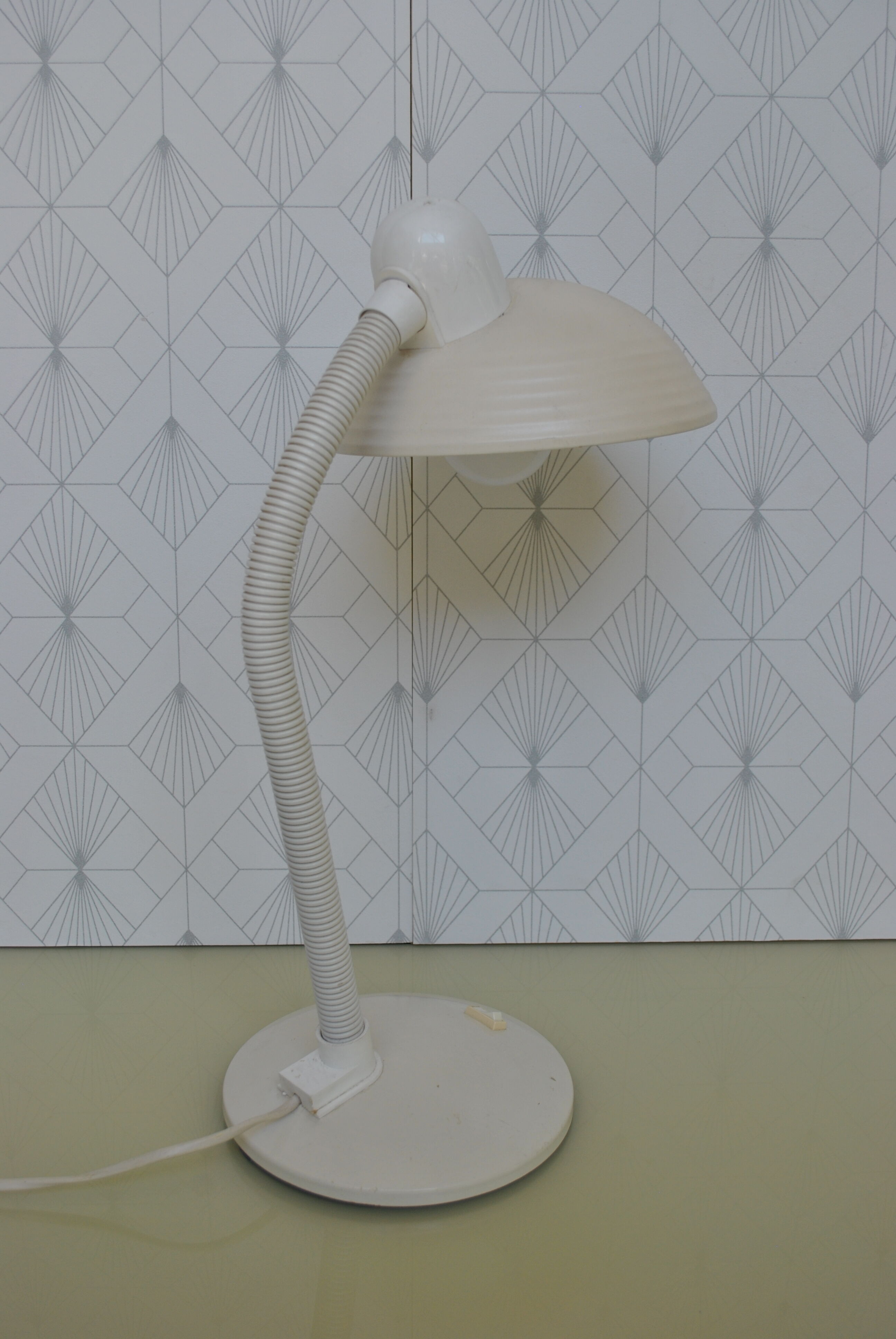 Vintage white Aluminor lamp