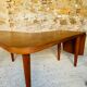 Vintage Scandinavian boomerang coffee table with folding extensions by Samcom, 1960