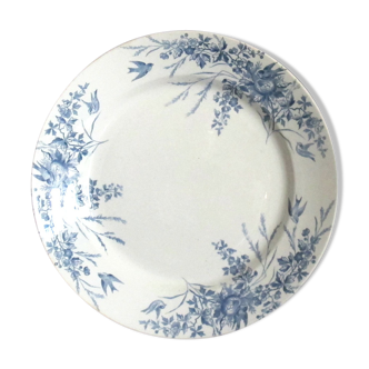Plat rond Terre de Fer de Creil & Montereau époque 1900
