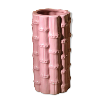 Bamboo vase 50s pink