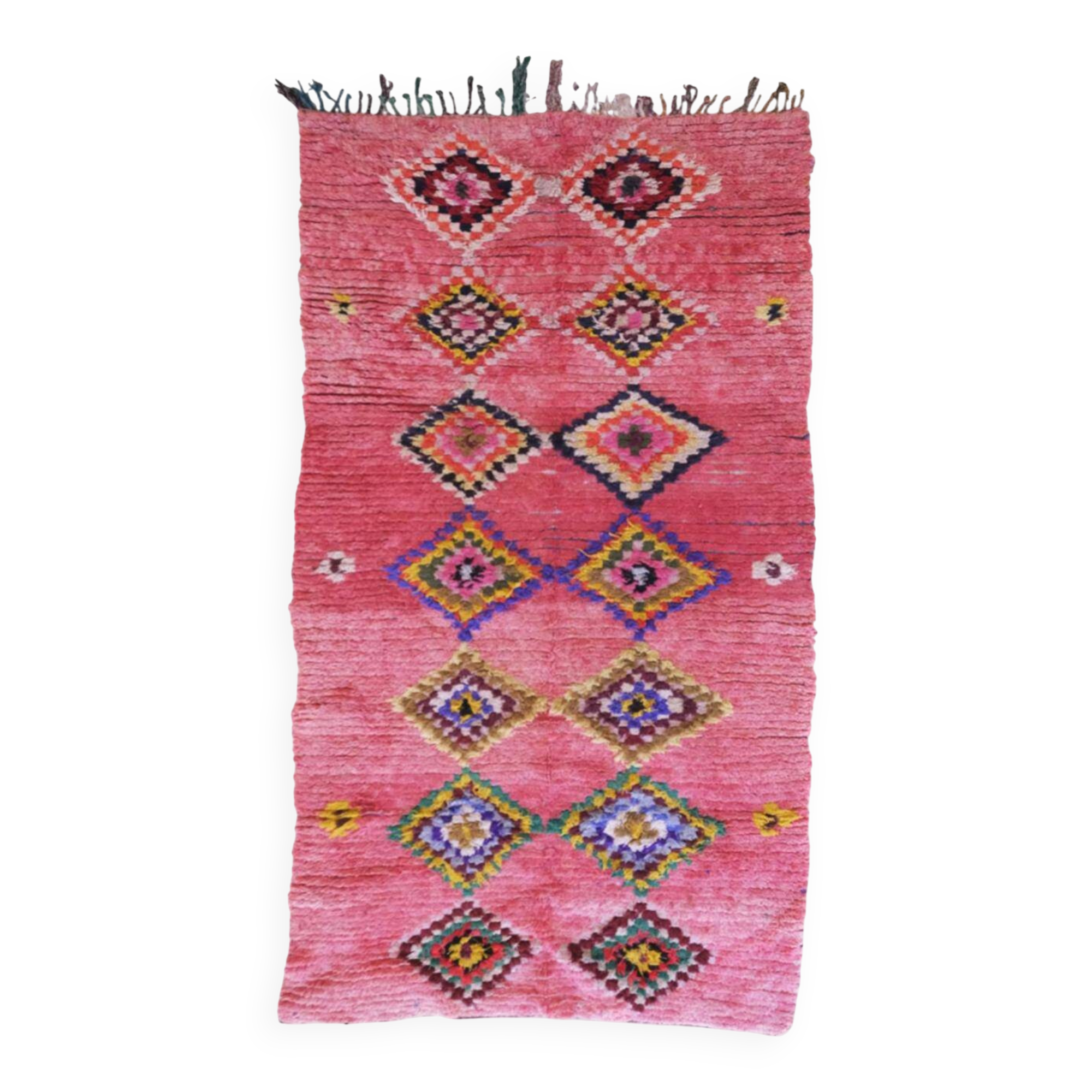Vintage Rose Berber Rug - 243 x 130 cm