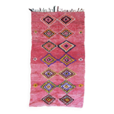 Vintage Rose Berber Rug - 243 x 130 cm