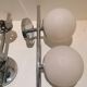 2 double chrome and opaline glass wall lamps 1960