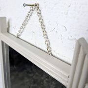 Miroir ancien à cadre bois, montage à croisillons