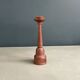 Carved wooden candlestick - 17.5cm