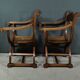 Pair of Dagobert walnut armchairs, medieval style – late 19th century