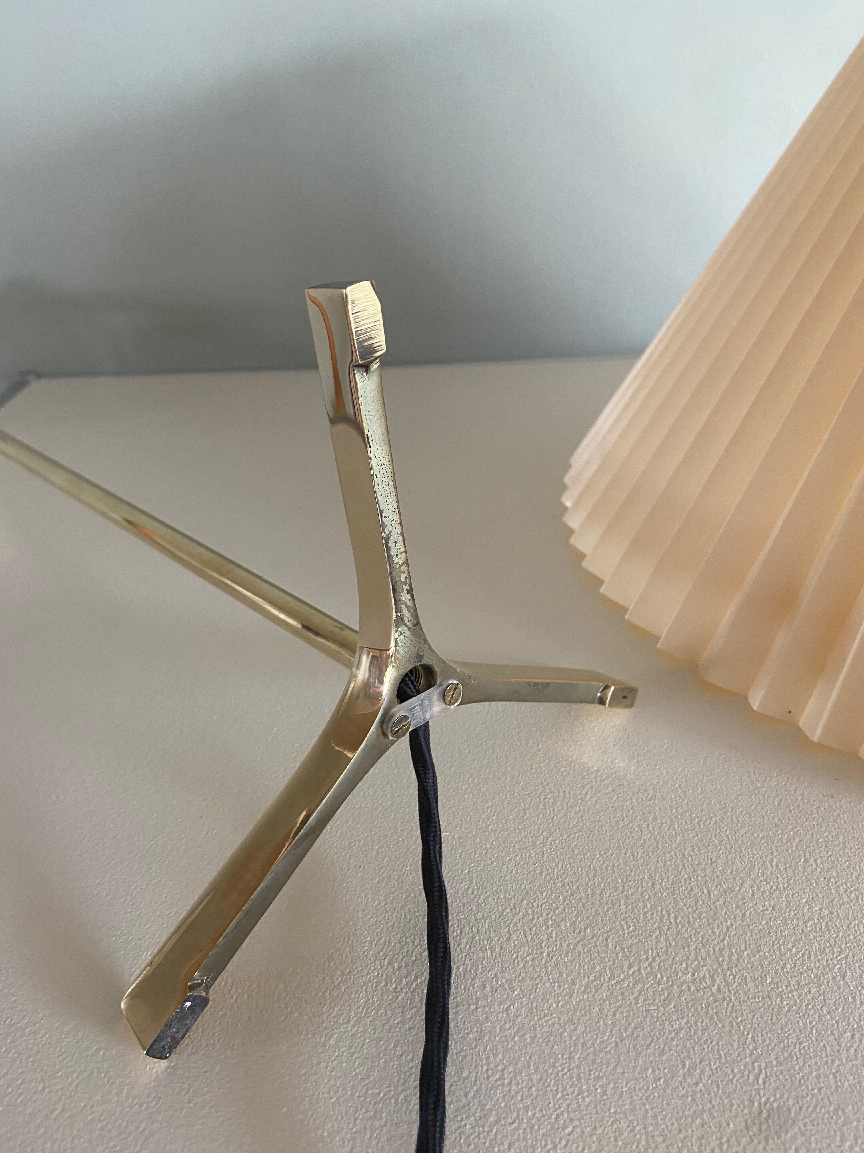 1960s Brass Fog & Mørup Table Lamp, Made in Denmark