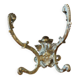 Patère laiton travaillé paire doubles crochets