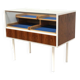 Vintage glass counter / desk with drawers made in the 1970s