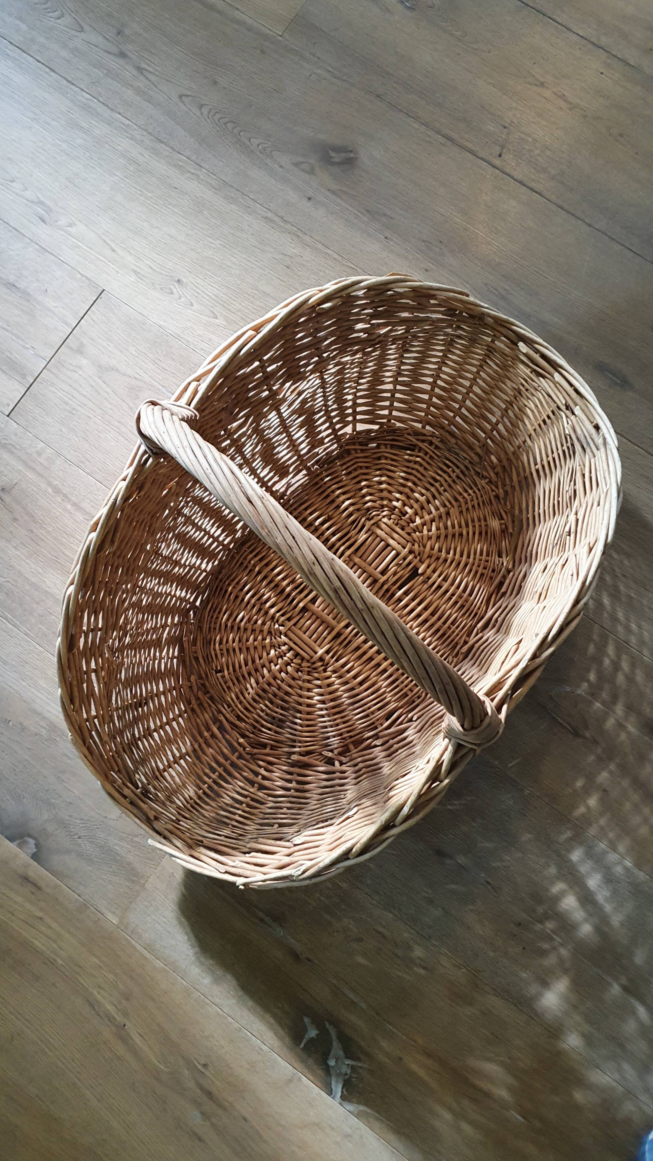 Vintage wicker log basket