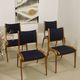 Lot de 4 chaises design scandinave bois courbé année 60.